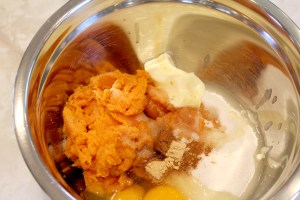 Mashed sweet potatoes